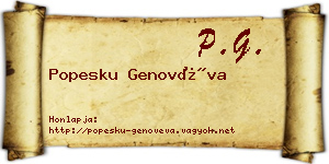Popesku Genovéva névjegykártya